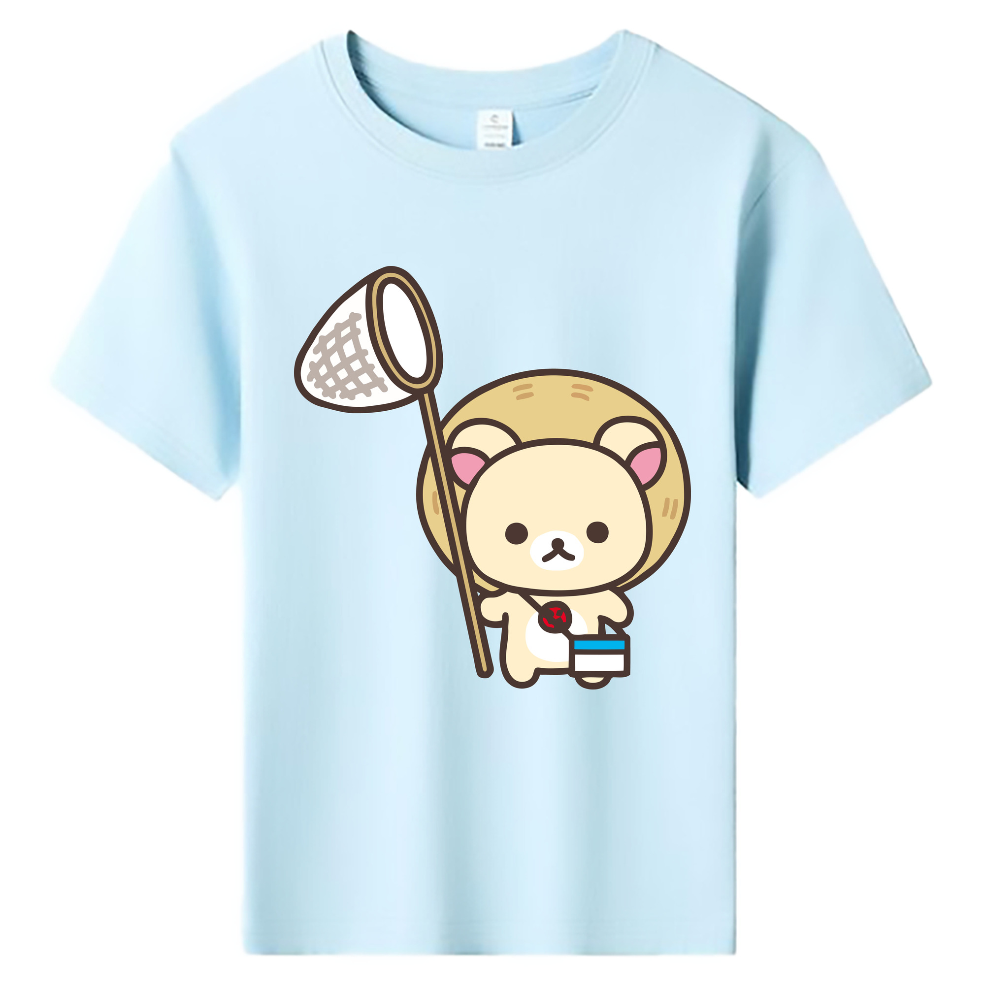 （画像用） リラックマ リラックマ キイロイトリ Rilakkuma Korilakkuma Kiiroitori 綿100％キッズTシャツ（フロントプリント）